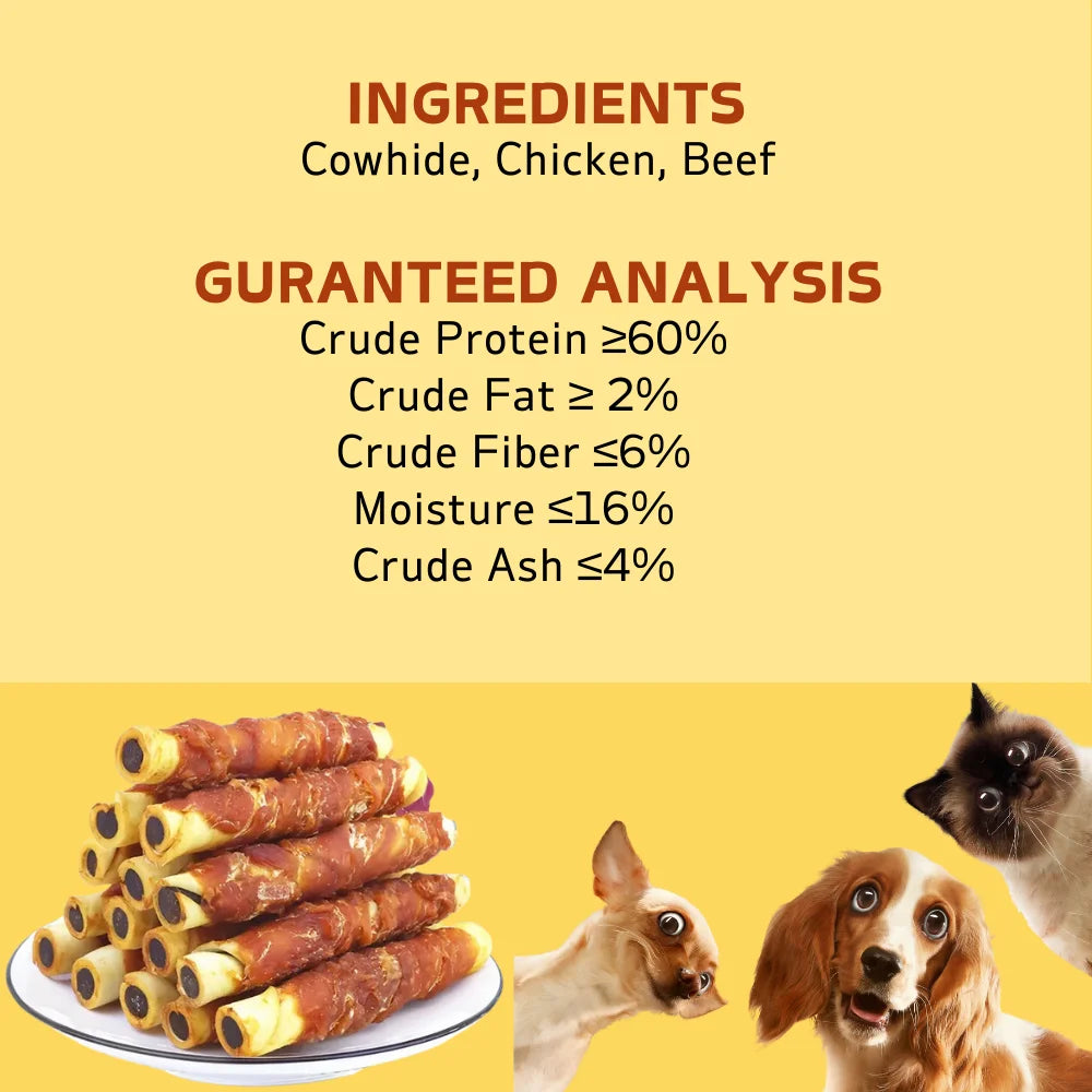 Chicken Wrapped Cowhide Stick,