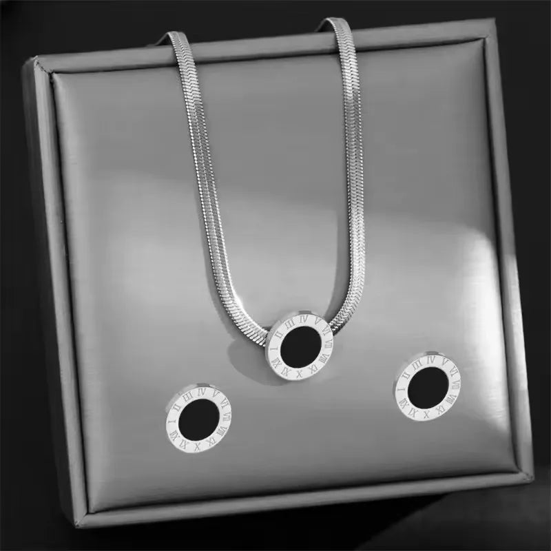 3pcs/set Stainless Steel Jewelry Set