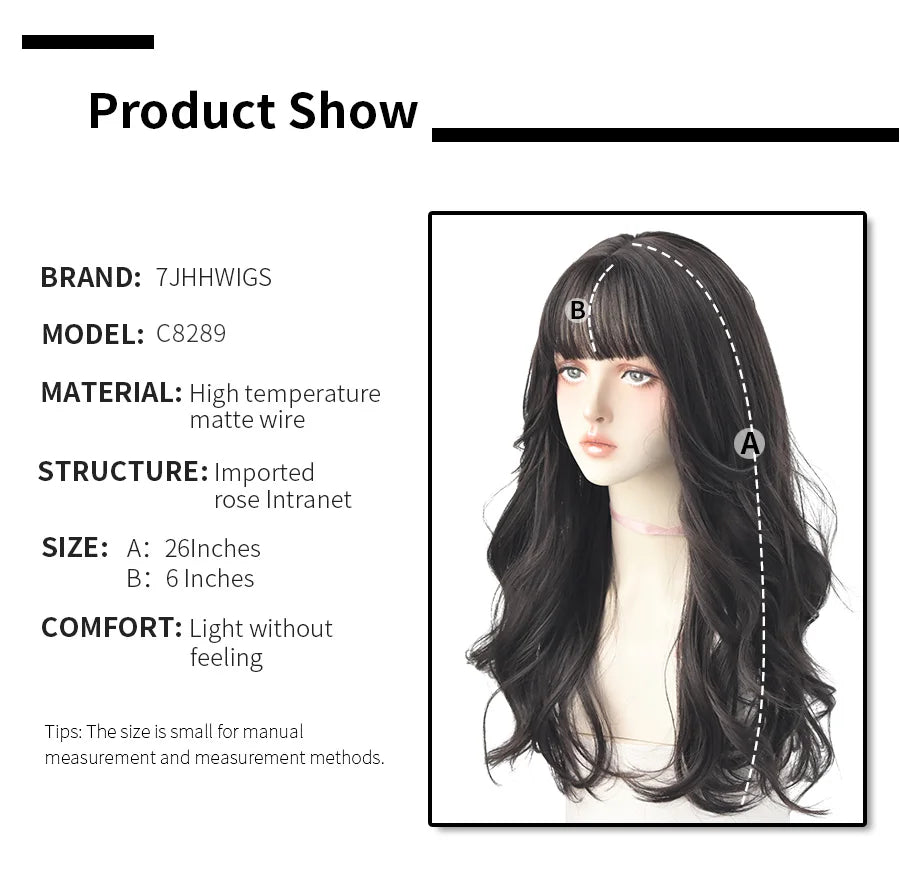 Long Wavy Synthetic Black Wigs For Women