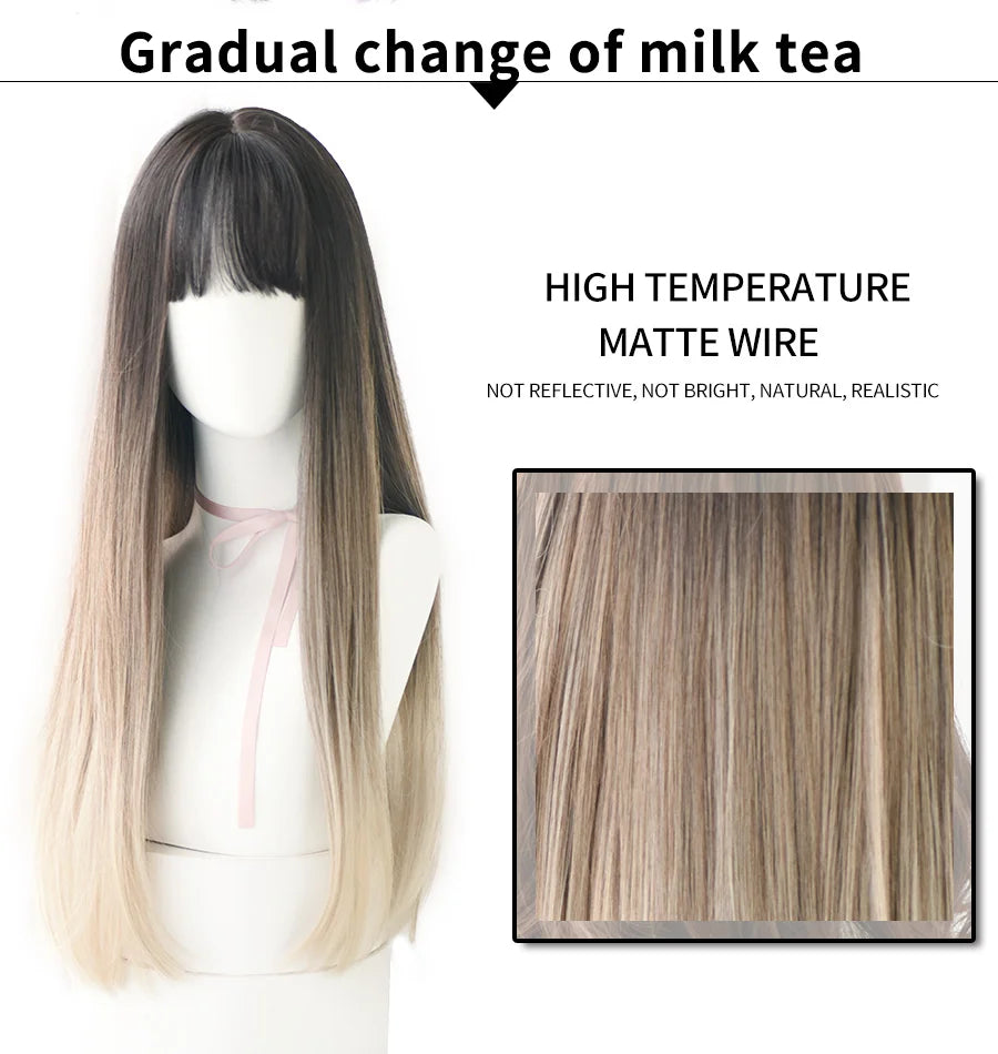 Long Wavy Synthetic Black Wigs For Women