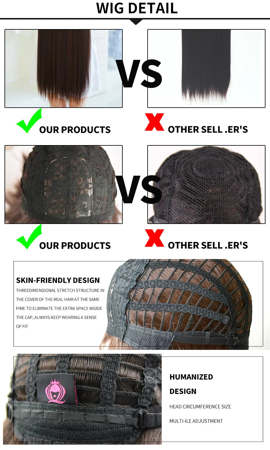 Long Wavy Synthetic Black Wigs For Women