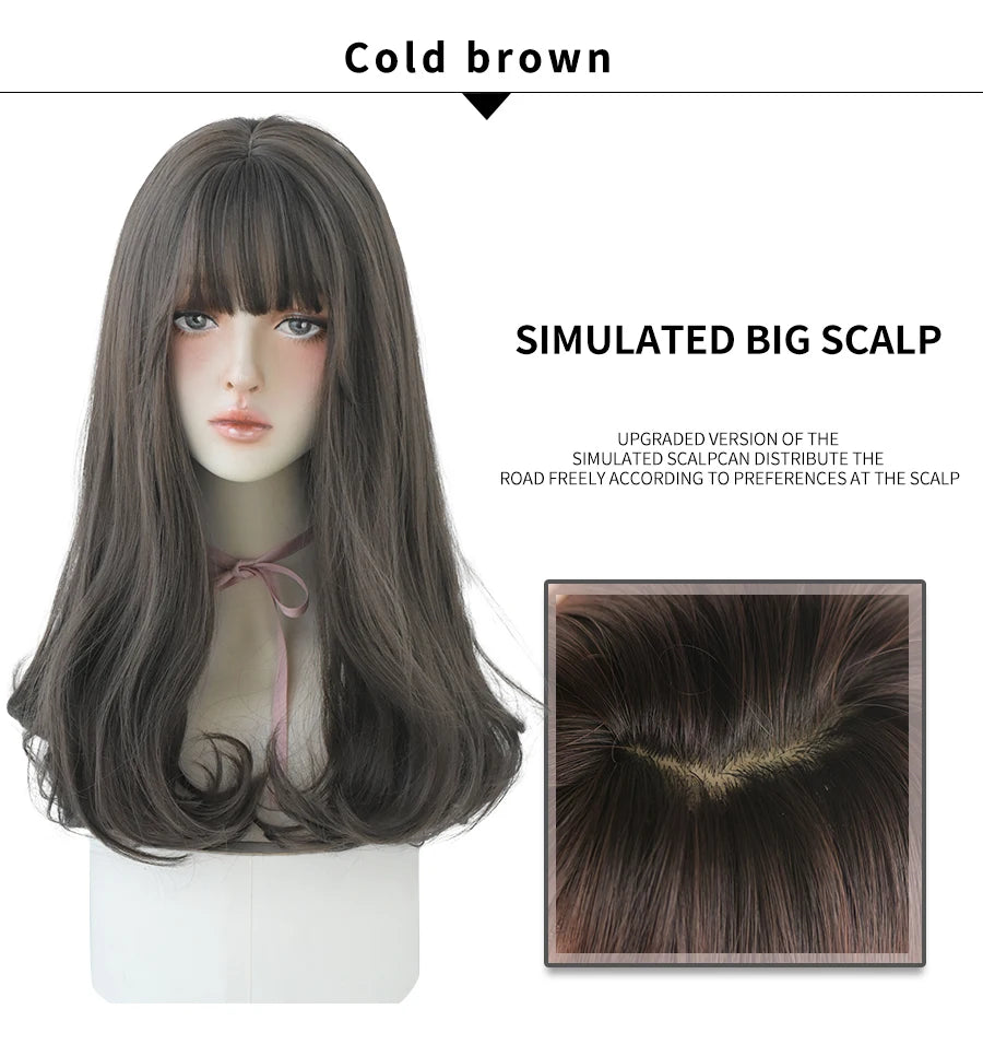 Long Wavy Synthetic Black Wigs For Women