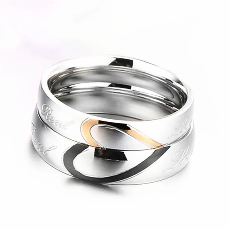 Boniskiss 2020 Rings For Men Women Stainless Steel Wedding Ring