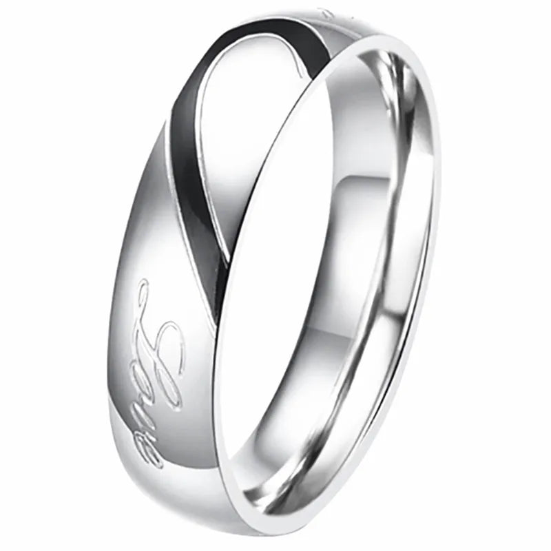 Boniskiss 2020 Rings For Men Women Stainless Steel Wedding Ring