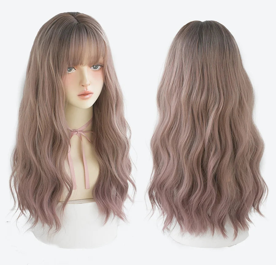 Long Wavy Synthetic Black Wigs For Women