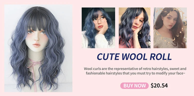 Long Wavy Synthetic Black Wigs For Women