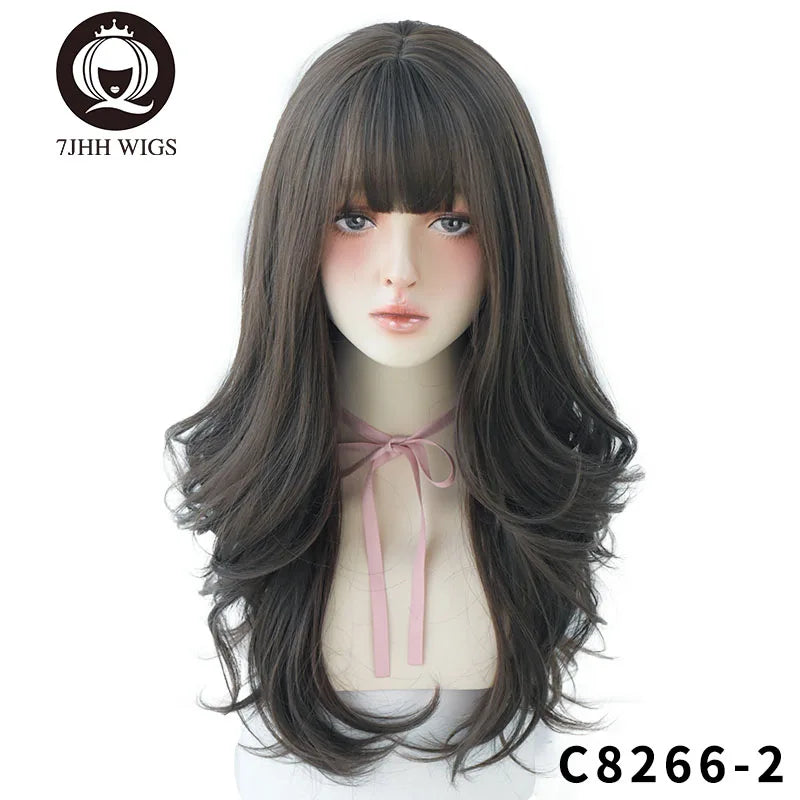 Long Wavy Synthetic Black Wigs For Women