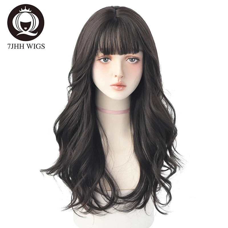 Long Wavy Synthetic Black Wigs For Women