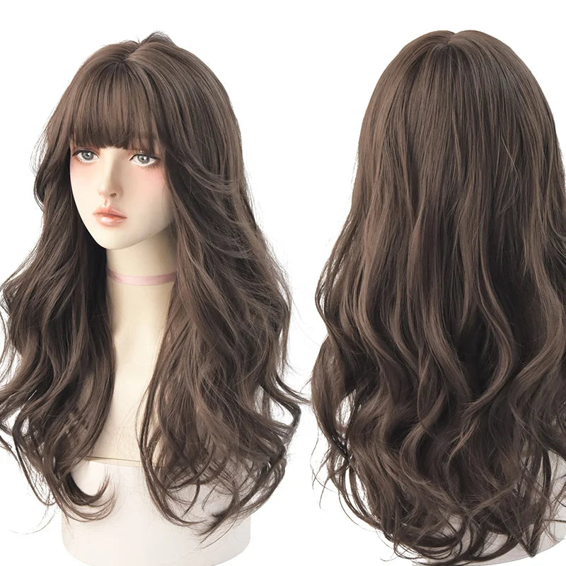 Long Wavy Synthetic Black Wigs For Women