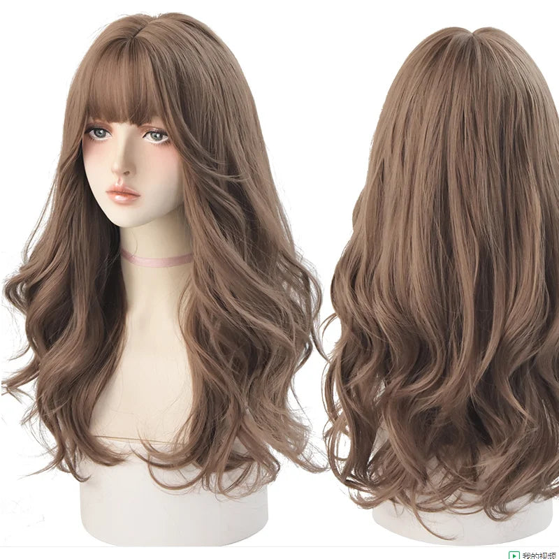 Long Wavy Synthetic Black Wigs For Women