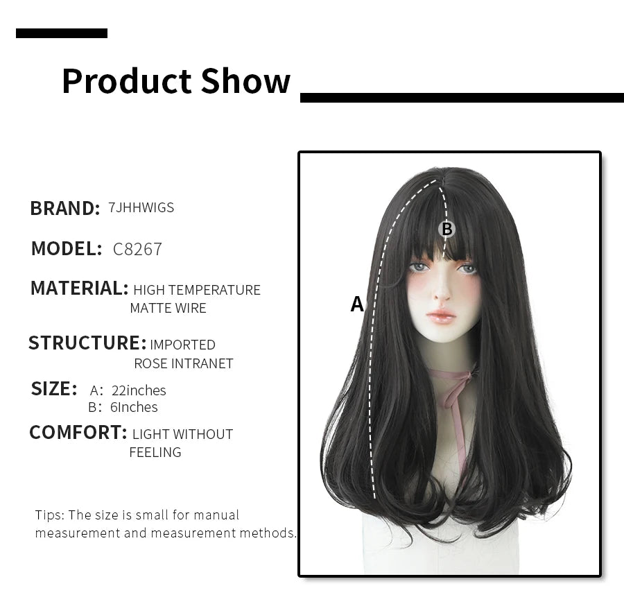 Long Wavy Synthetic Black Wigs For Women