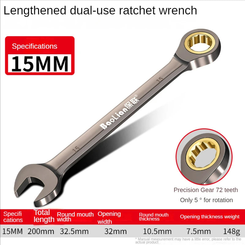 Universal Torx Wrench Adjustable Torque 8-22mm Ratchet Spanner for Bicycle Motorcycle Car Repair Tools