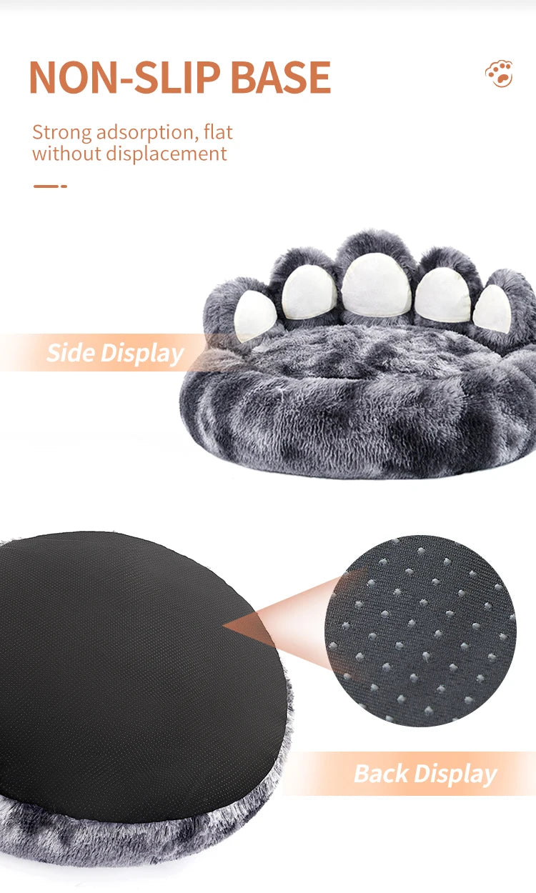 Cozy Comfy Pet Dog Bed Paw Shape Warm Dog Bed Cushion