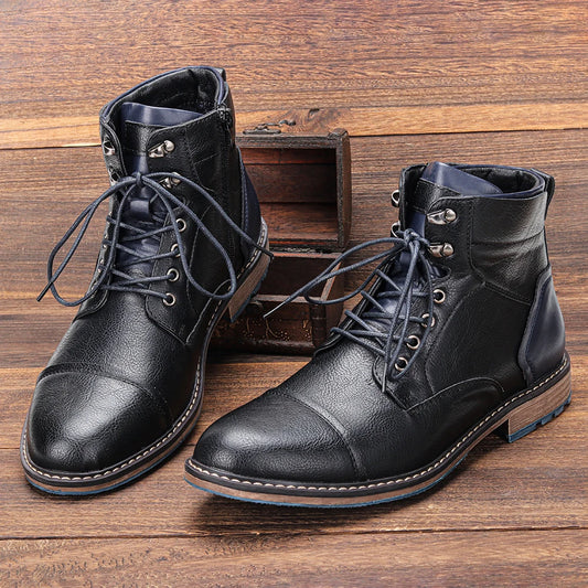 Retro Men Ankle Boots Casual  Men Boots