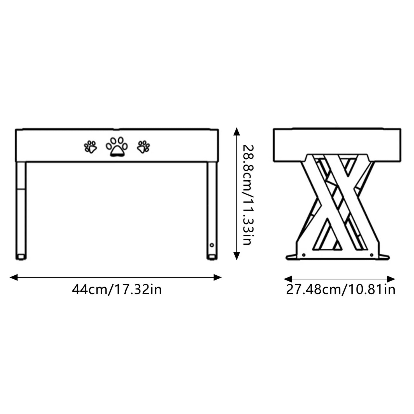 Stainless Steel Elevated Dog Bowl