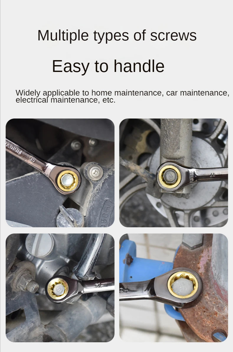 Universal Torx Wrench Adjustable Torque 8-22mm Ratchet Spanner for Bicycle Motorcycle Car Repair Tools