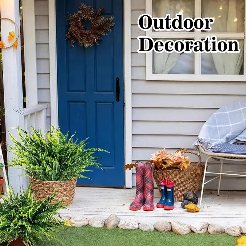 Plants Artificial Ferns Green Leaves