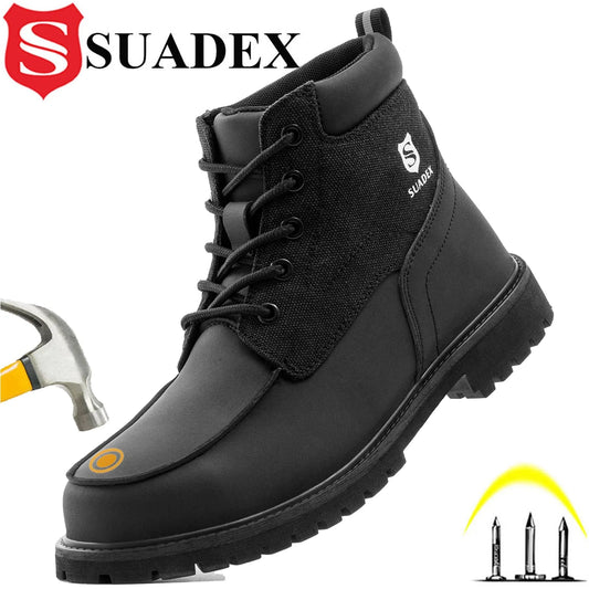SUADEX Steel Toe Boots for Men Women Waterproof Indestructible Work Safety Boot