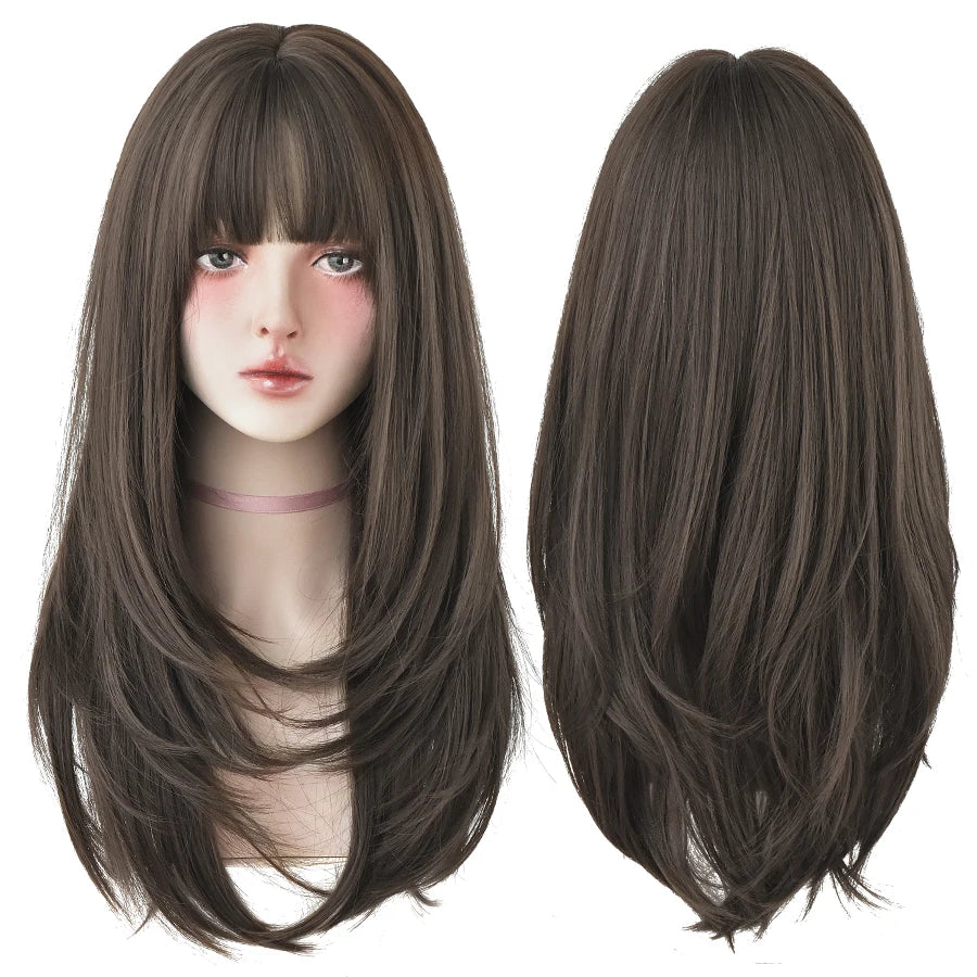 Long Wavy Synthetic Black Wigs For Women