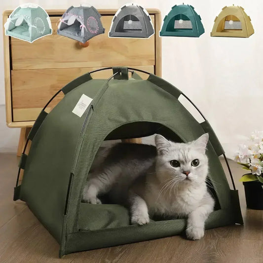 Pet Tent Bed Removable Cat Sofa Basket Canvas