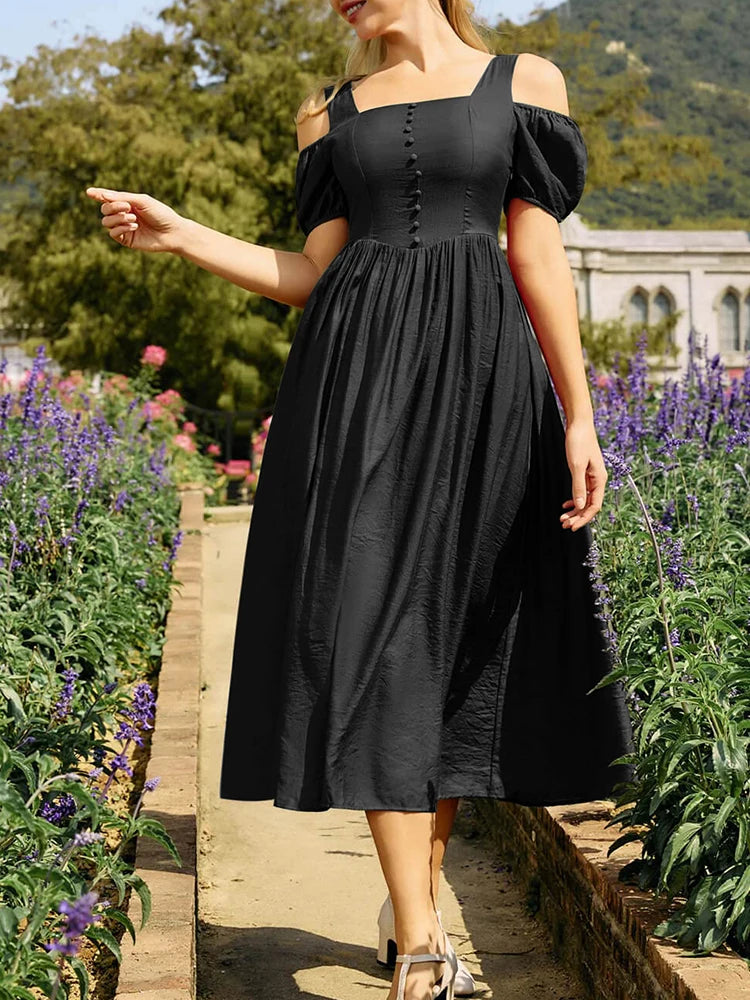 Women Renaissance Summer Midi Dress