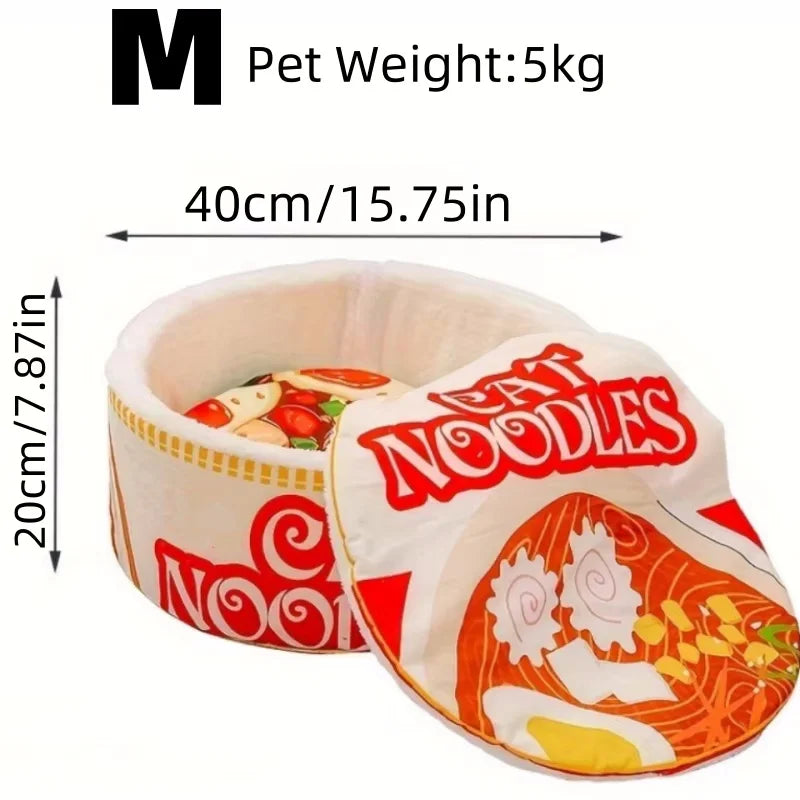 The New Winter Cartoon Ramen Cat Nest Love