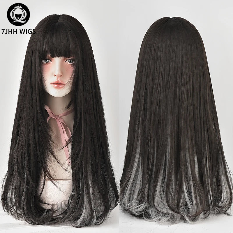 Long Wavy Synthetic Black Wigs For Women