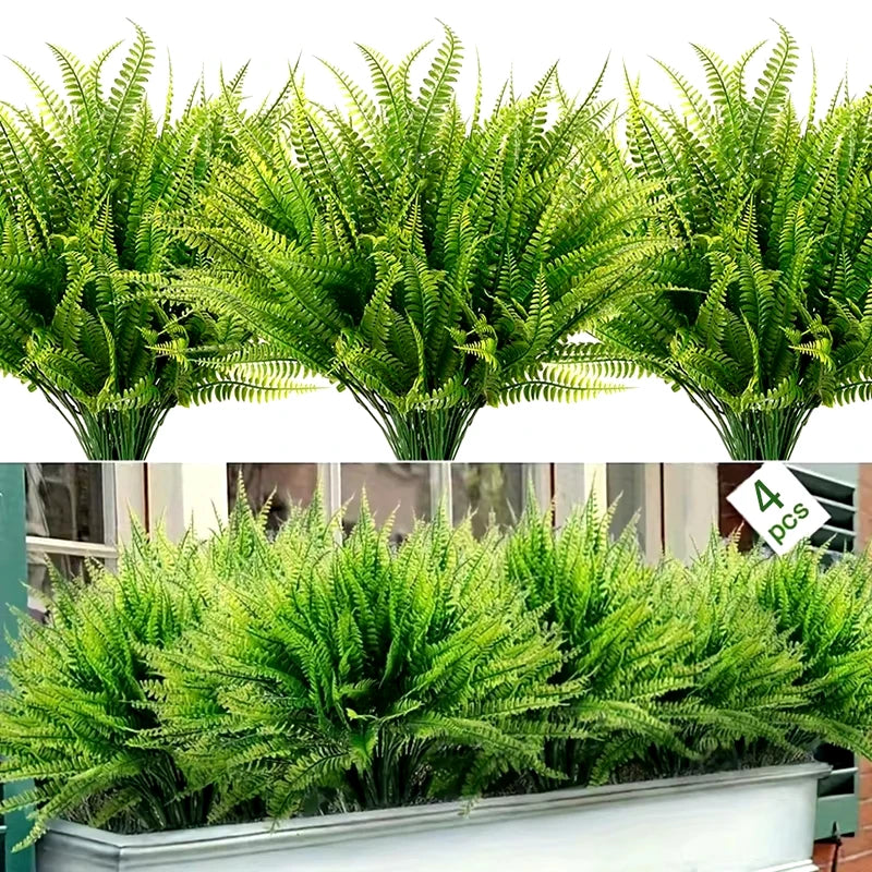 Plants Artificial Ferns Green Leaves