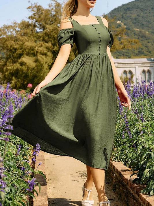 Women Renaissance Summer Midi Dress