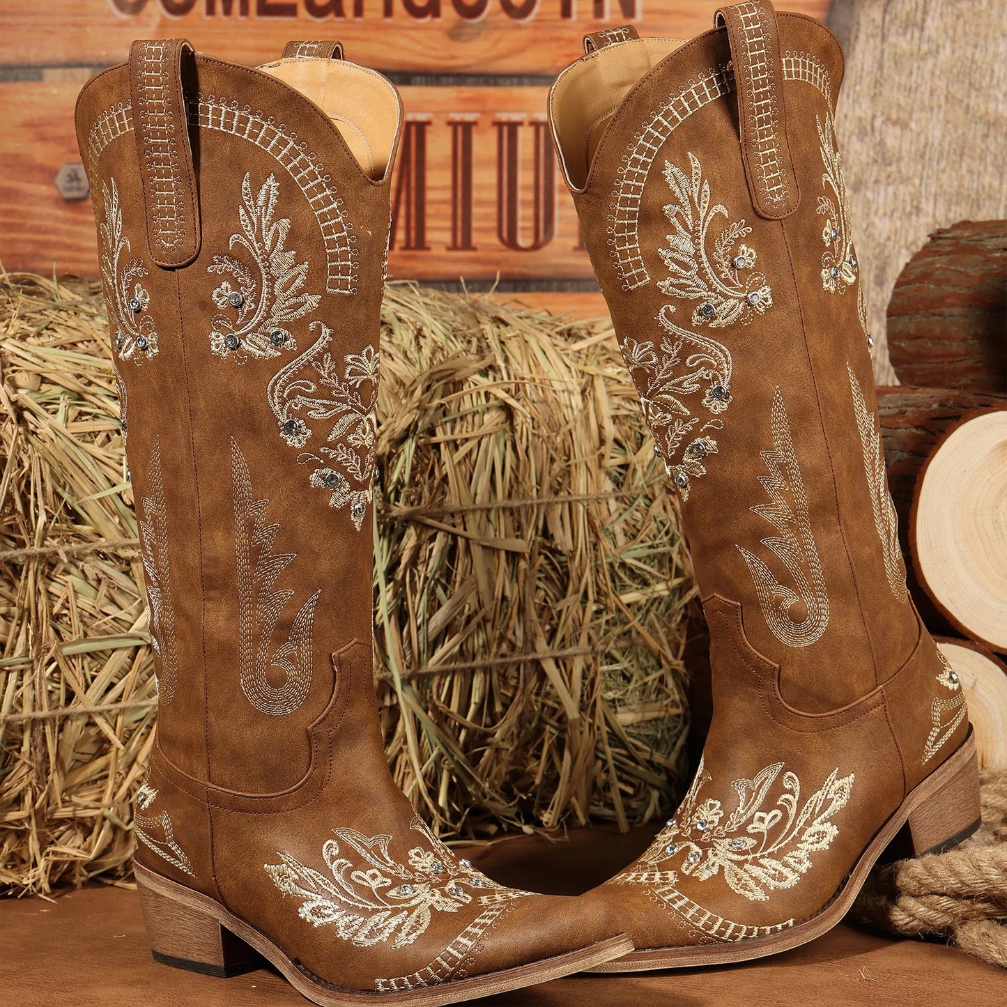 Cowboy Boots for Women - Wide Calf Knee High