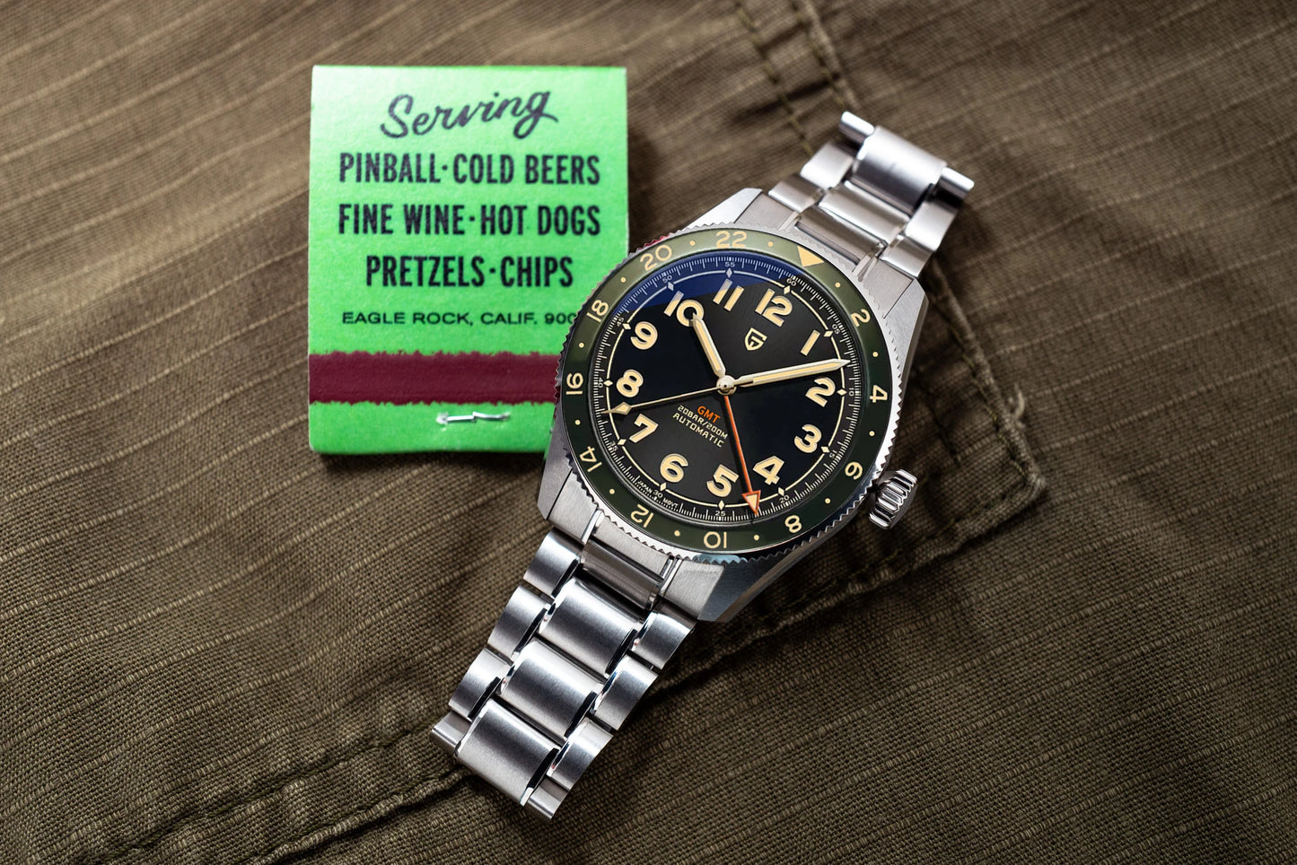 （Local delivery）PAGANI DESIGN 2025 New NH34 GMT Men's Automatic Mechanical Watch Stainless Steel Sapphire 20Bar C3 reloj hombre