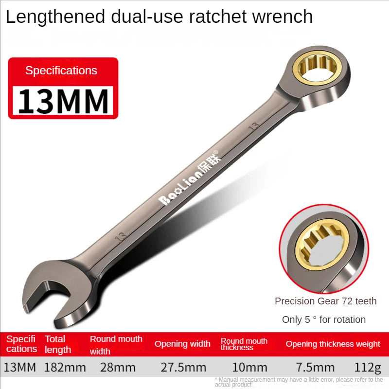 Universal Torx Wrench Adjustable Torque 8-22mm Ratchet Spanner for Bicycle Motorcycle Car Repair Tools