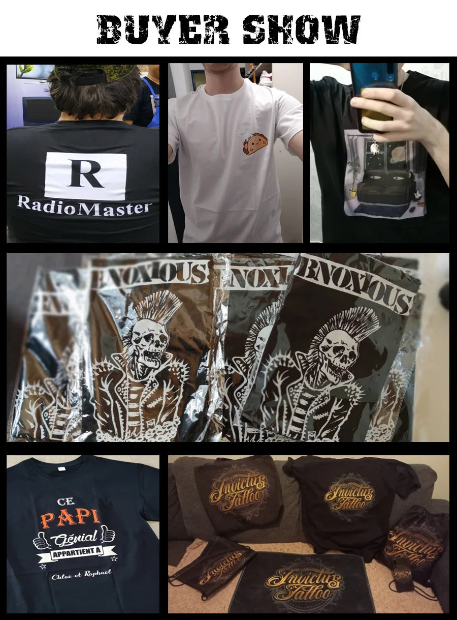 Custom T Shirt for Men Front Back Print Make Your Design Logo Text Gift made USA