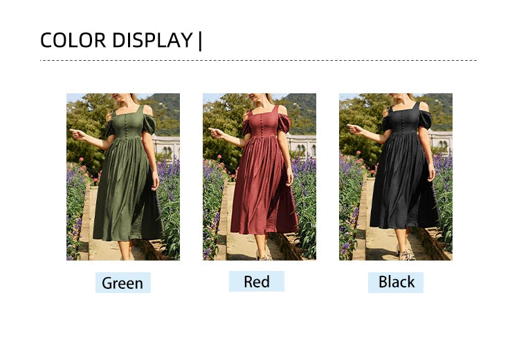 Women Renaissance Summer Midi Dress