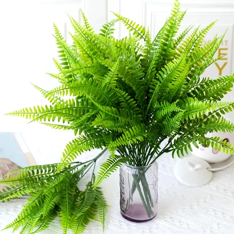 Plants Artificial Ferns Green Leaves