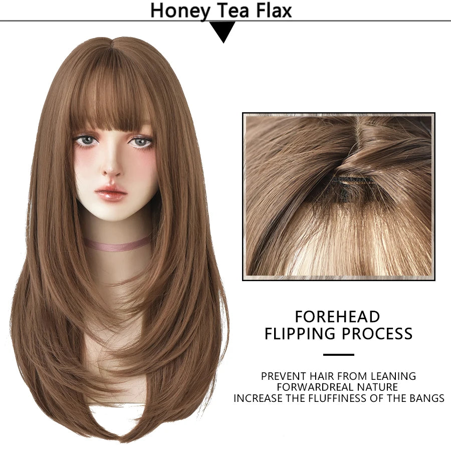 Long Wavy Synthetic Black Wigs For Women