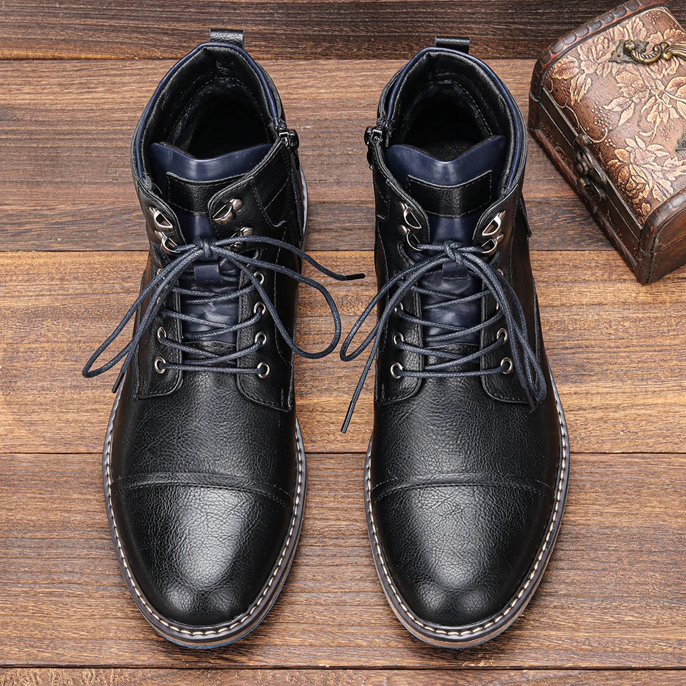 Retro Men Ankle Boots Casual  Men Boots