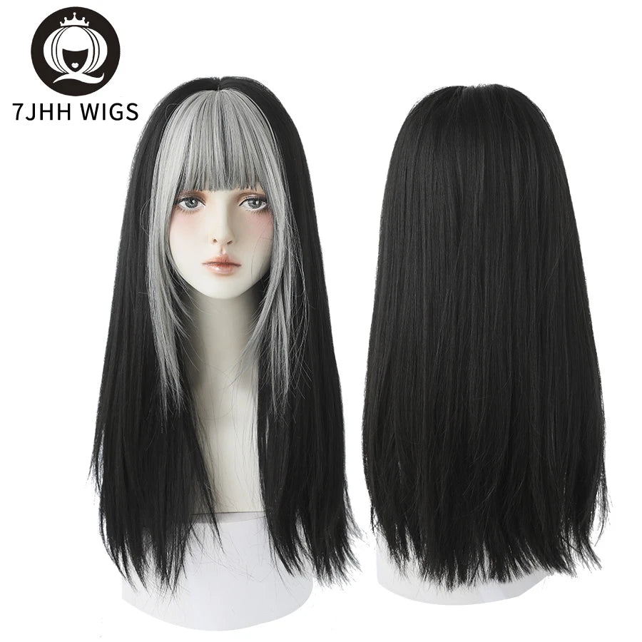Long Wavy Synthetic Black Wigs For Women