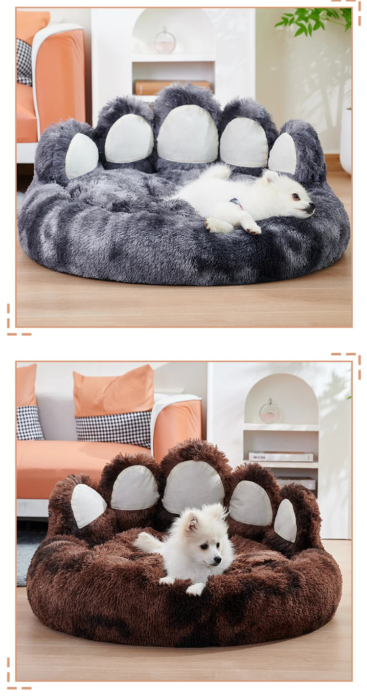 Cozy Comfy Pet Dog Bed Paw Shape Warm Dog Bed Cushion
