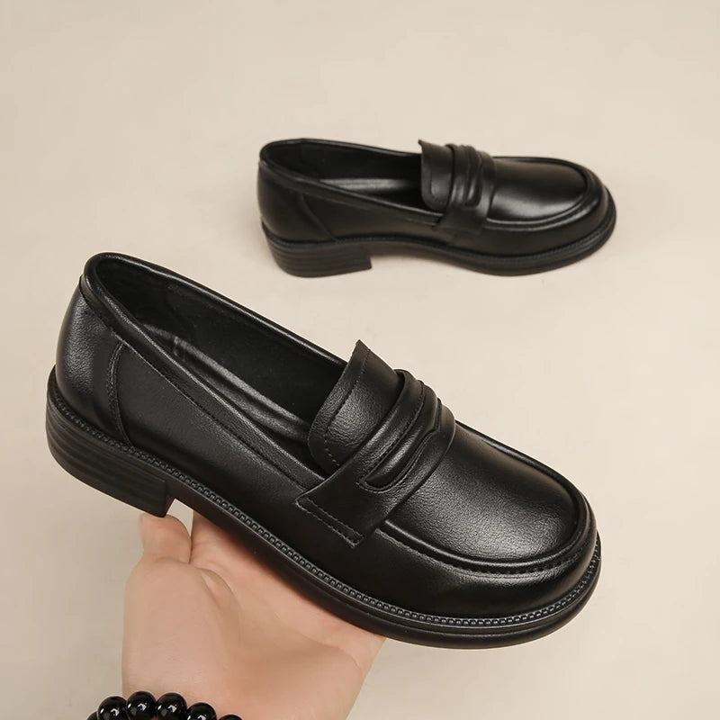 Women's Casual Loafers Slip On Leather Shoes