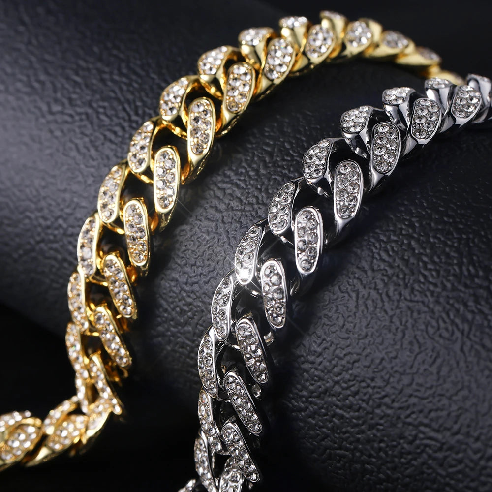 Man's Credit VISA Card Pendant With Zircon Miami Cuban Chain