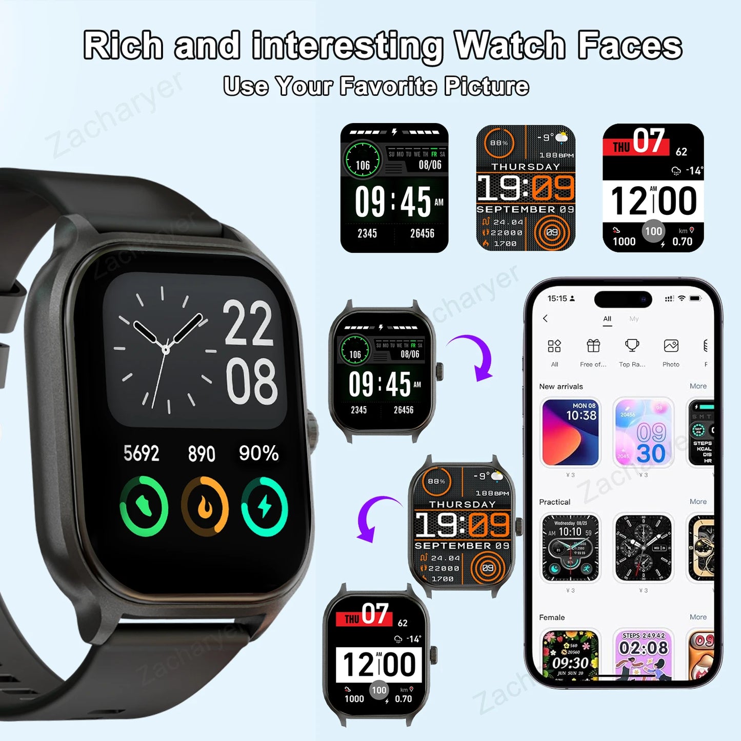 Smart watch, Wireless Android Connection