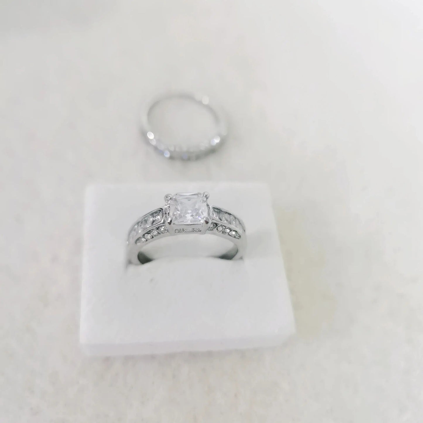 2pcs/set Alliance Engagement Wedding Rings