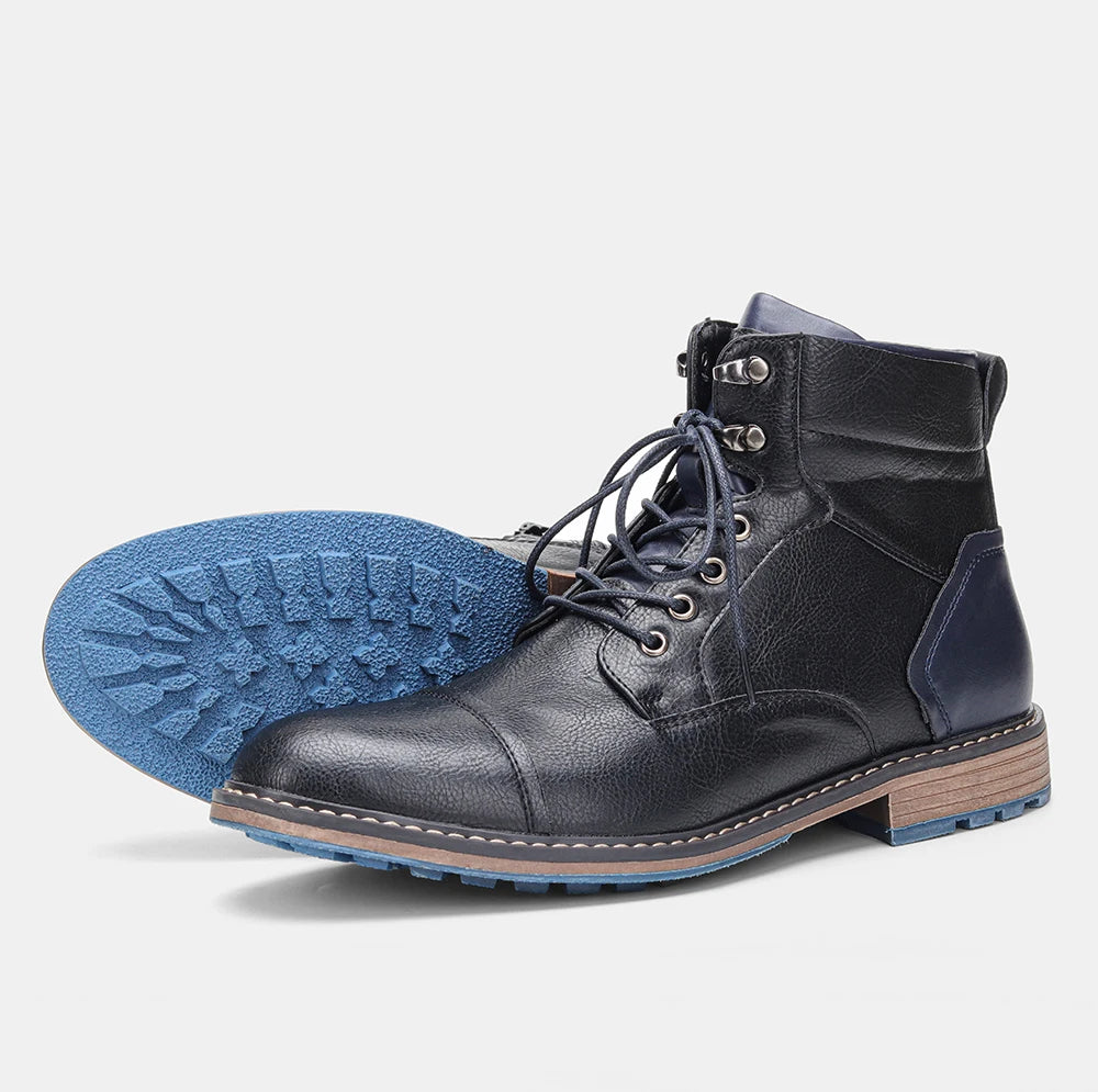 Retro Men Ankle Boots Casual  Men Boots