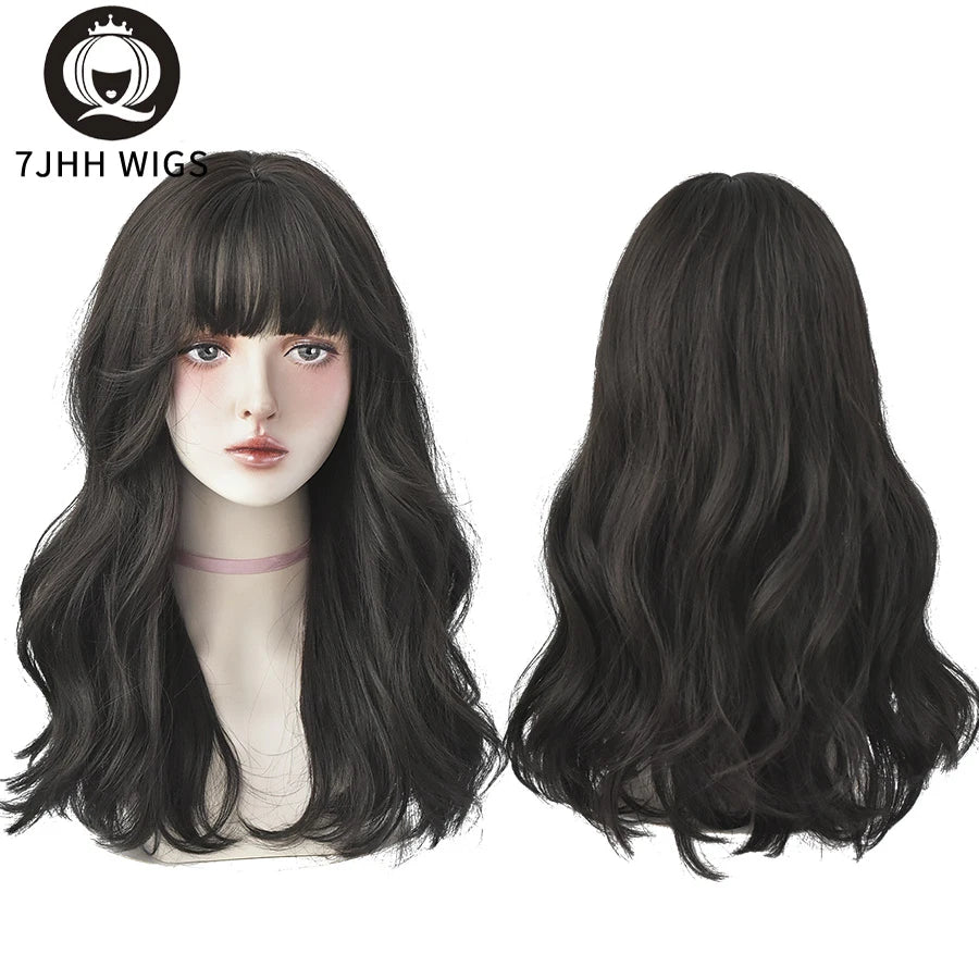 Long Wavy Synthetic Black Wigs For Women