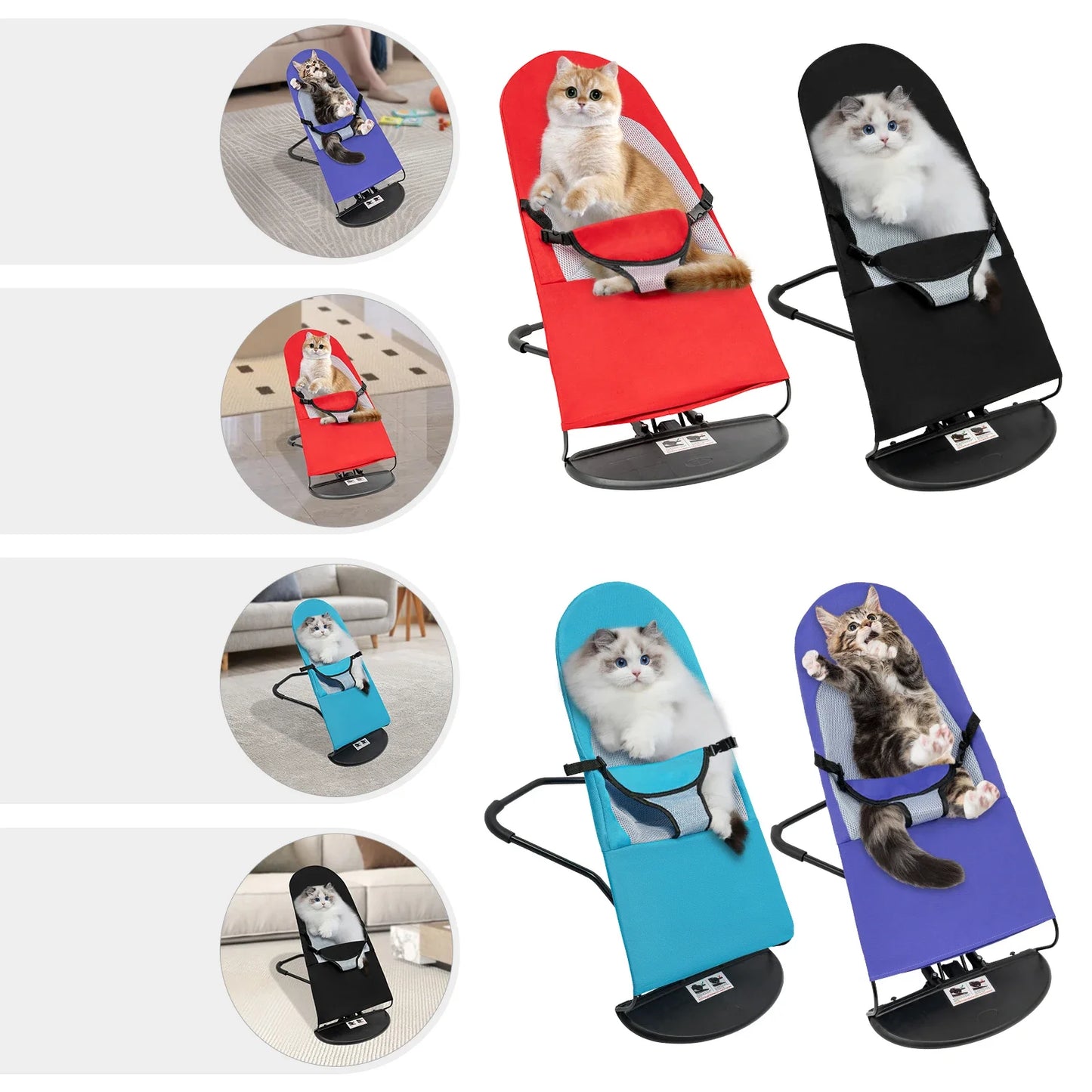 Pet Rocking Chair for Small/Medium Dogs & Cats, 33lb Capacity