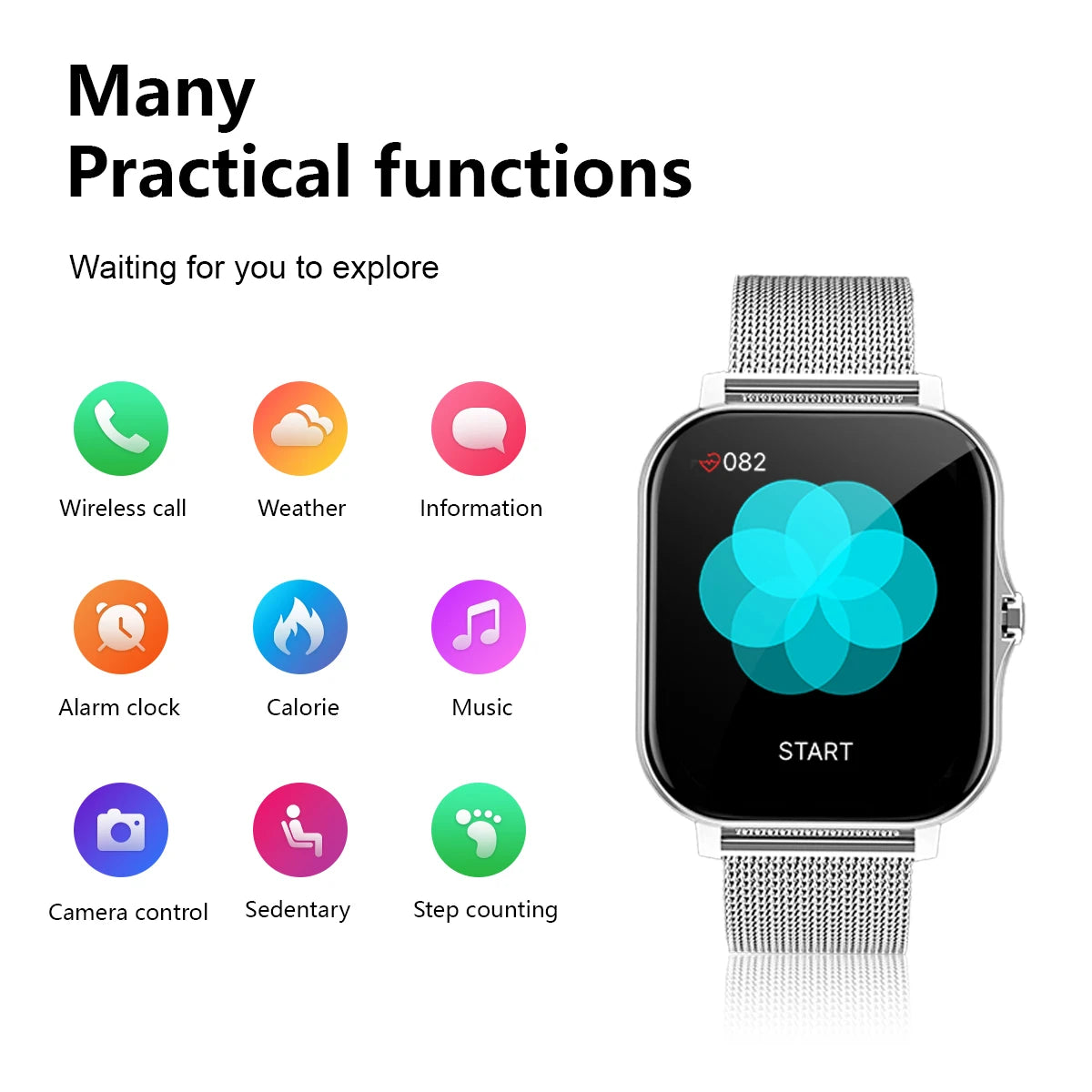 Smart watch wireless calling/dial Sport mode iPhone/Andriod