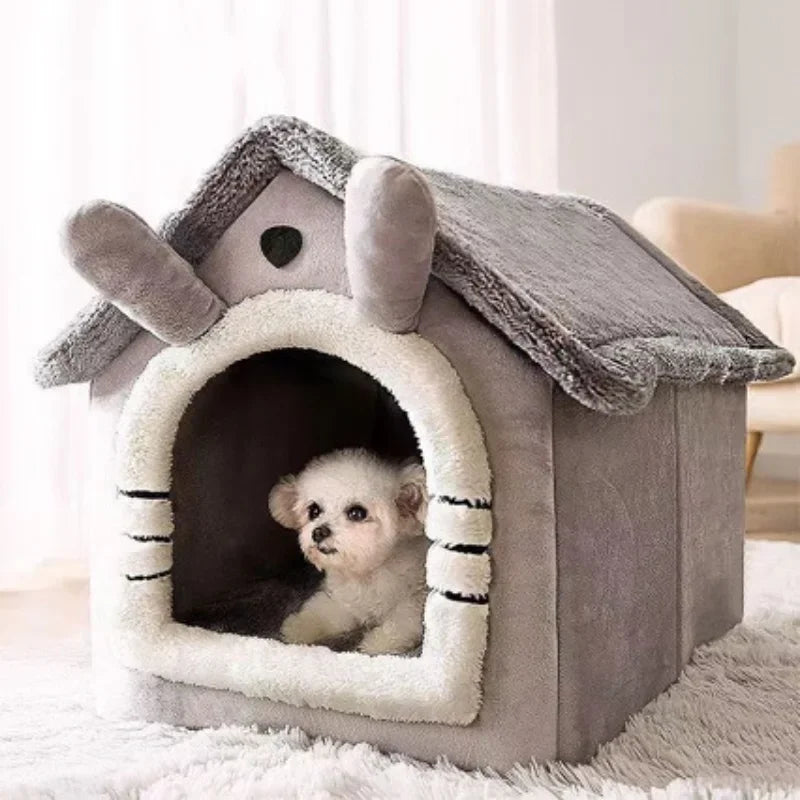 All Seasons Warm Washable Cat Dog House Indoor Soft Removable Cushion