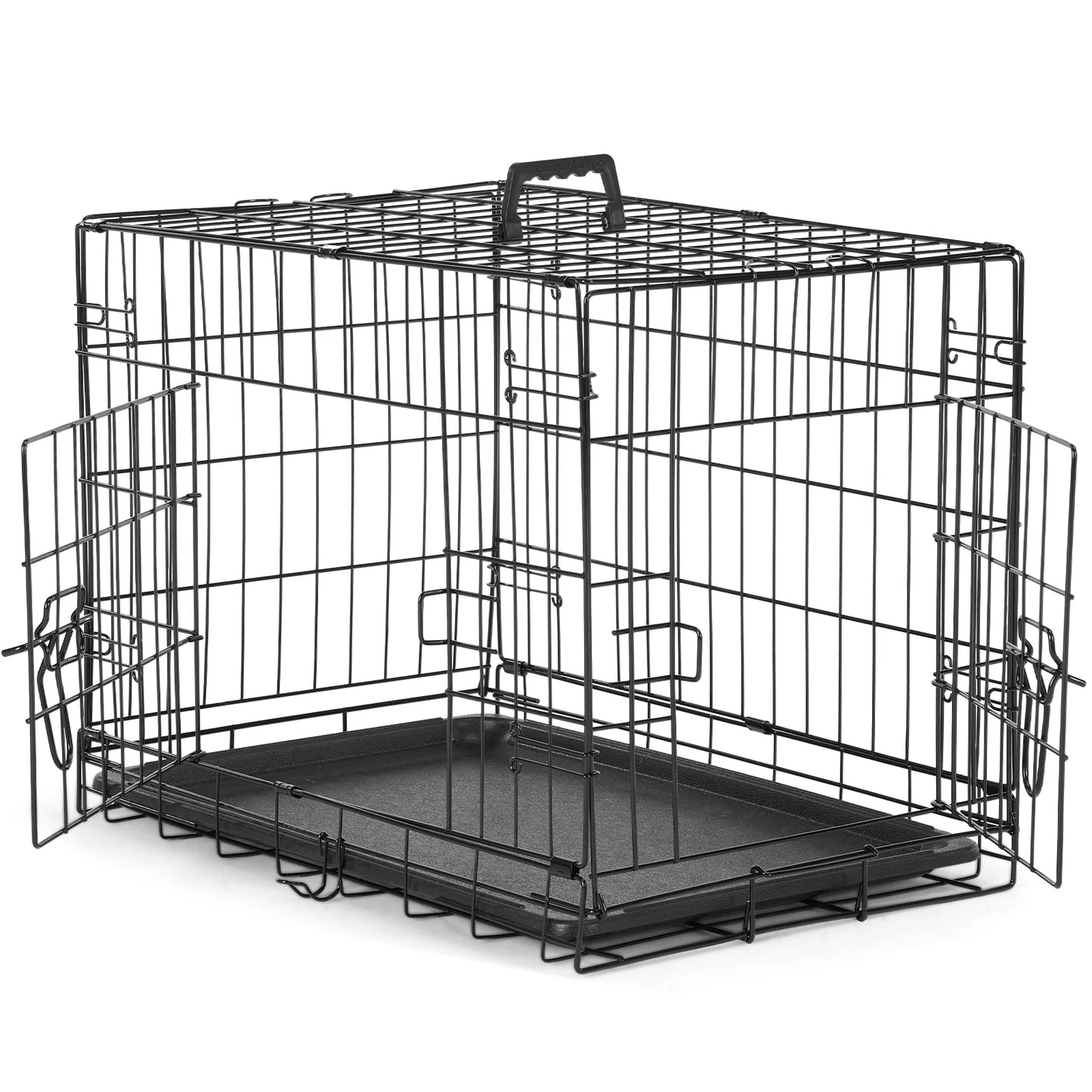 Double Door Folding Metal Wire Dog Cage