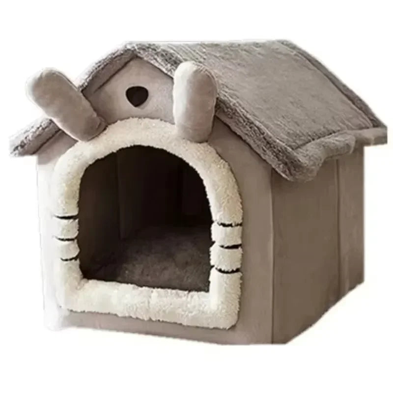 All Seasons Warm Washable Cat Dog House Indoor Soft Removable Cushion